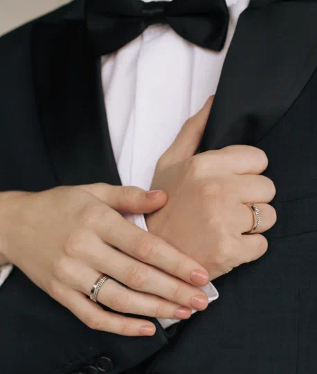 Обручальное кольцо из комбинированного золота