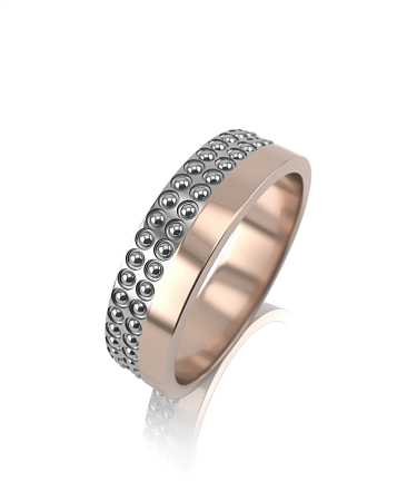 Обручальное кольцо из комбинированного золота В-61/бк